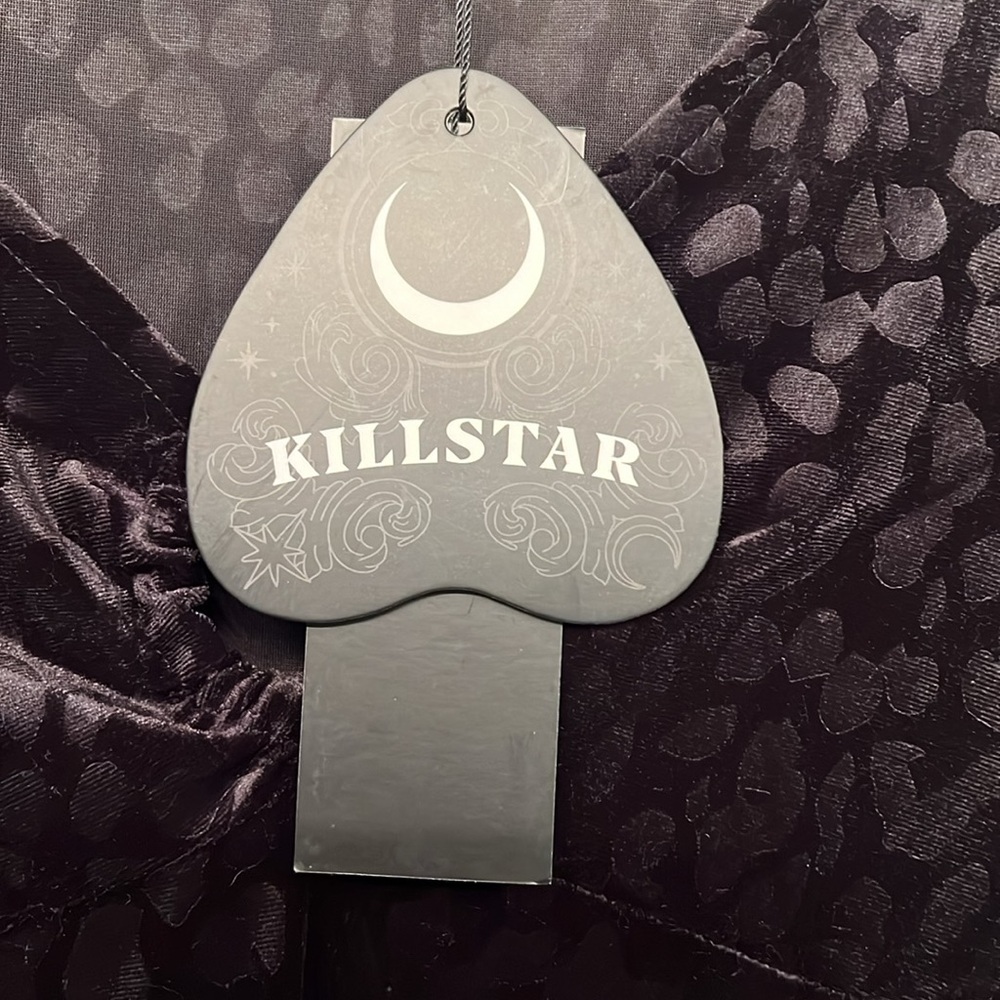 Killstar Black Velvet Dress - Picture 4 of 5